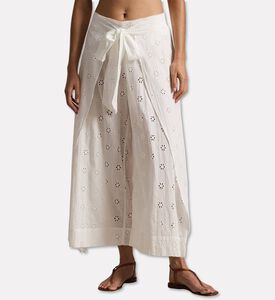 Polo by Ralph Lauren Cotton Embroidered Sarong Skirt, Model View