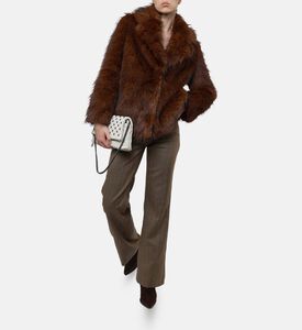 The Kooples Checkered Flared Knit Trousers, Model View