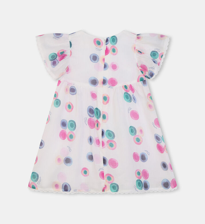 Organic Cotton Veil Merger-print Dress