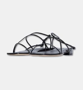 Studio Amelia Bias Asymmetric Strap Flats, Black, Eu-41, Packshot View