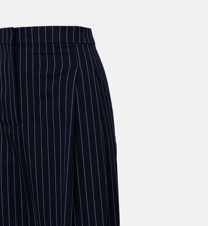 Pinstripe Wool Wide-legged Pants