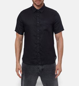 Vince Button Down Short-sleeve Shirt, Black, Xl, Model View