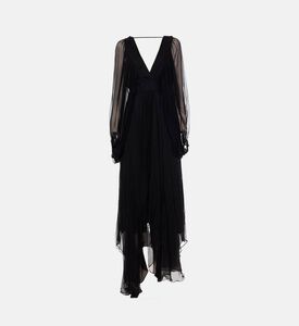 Mes Demoiselles Pleated Long-sleeve Flared Dress, Packshot View Mes Demoiselles Pleated Long-sleeve Flared Dress, Packshot View