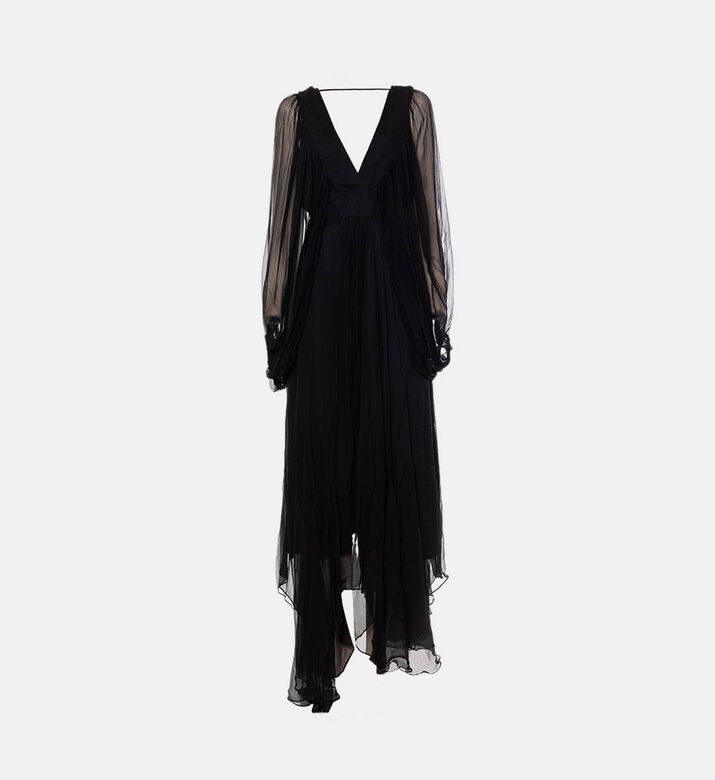 Mes Demoiselles Pleated Long-sleeve Flared Dress, Packshot View Mes Demoiselles Pleated Long-sleeve Flared Dress, Packshot View