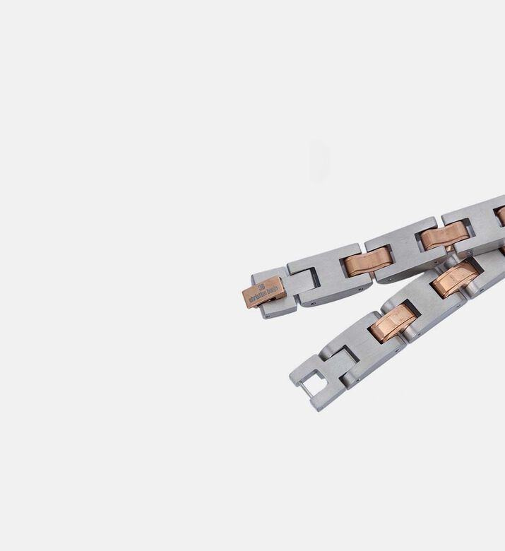 Stainless Steel Rose Gold-details Bracelet