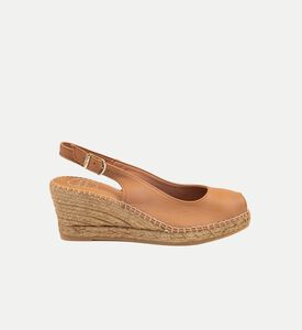 Toni Pons Croacia Leather Open-toe Mid-wedge Espadrille, Light-brown, Eu-40, Packshot View