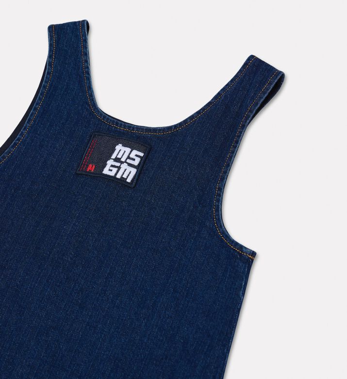 MSGM Sleeveless Denim Shift Dress, Packshot View