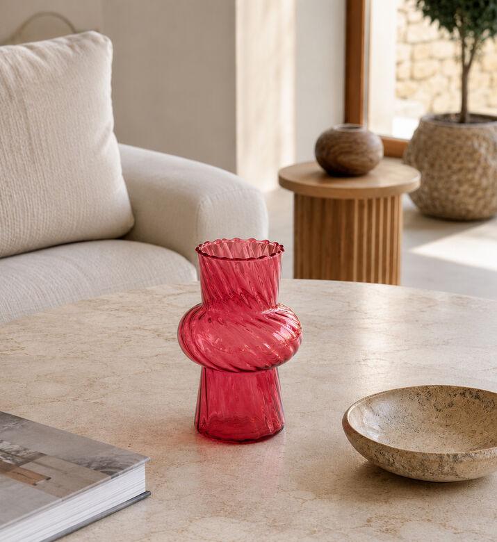 Easy Life Borosilicate Single-bulbous Vase, Red, Packshot View
