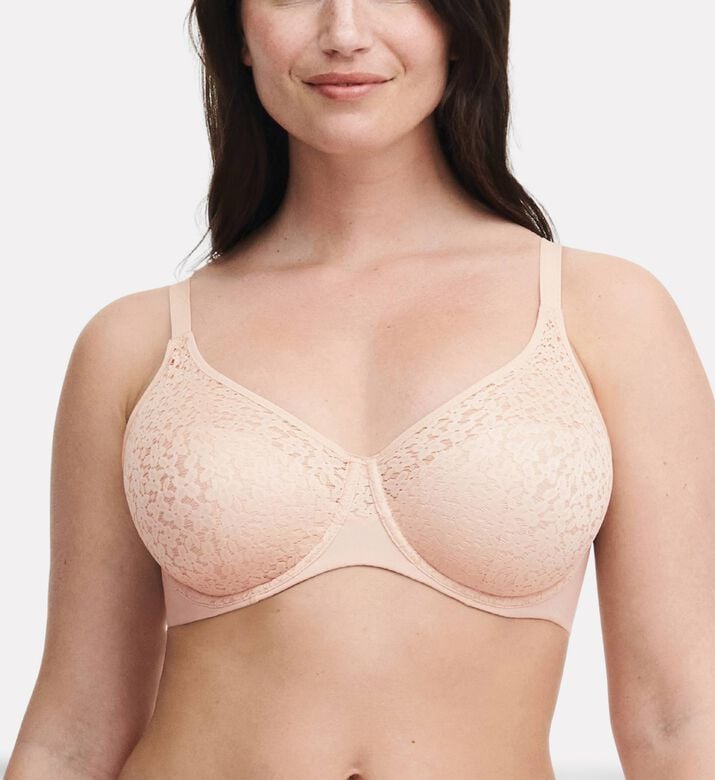Chantelle Norah Comfort Underwire Bra, Beige, 90, H, Model View
