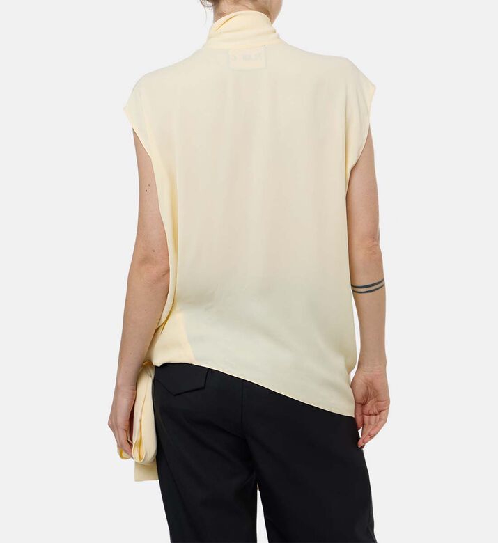 Plan C Side Tie Closure V-neck Top, Model View