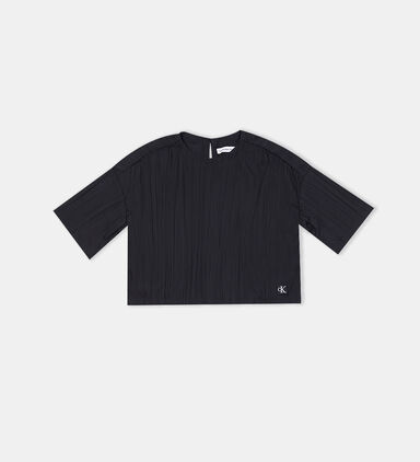 Festive Plisse Crop Top