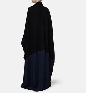 BANOU Two-tone Pleated Abaya, Model View