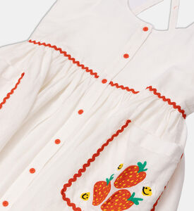 Embroidered Strawberry Dress