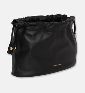 Strathberry Foil-embossed Logo Drawstring Pouch, Black, Packshot View