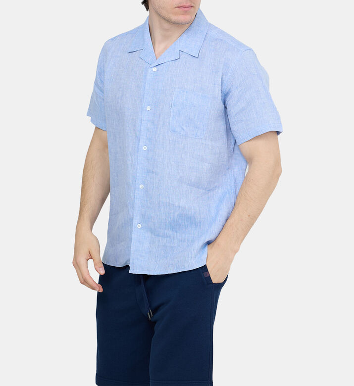 Monaco Linen Short-sleeve Shirt