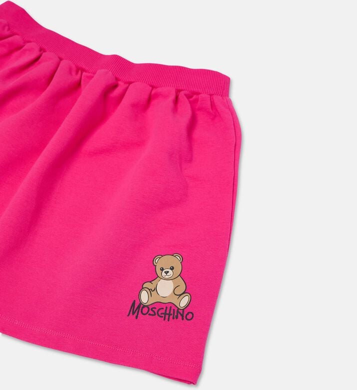Moschino Kids Logo Bear Flared Mini Skirt, Packshot View