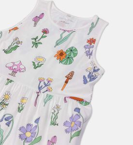 فستان غير رسمي بطبقات مزين أزهار