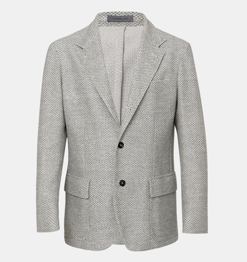 Herringbone Wool 2-buttons Jacket