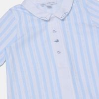 Stripped Peter Pan Collar Dungaree