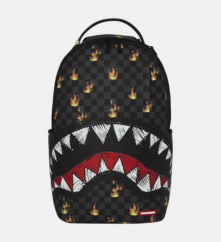 Sprayground Backpack Scribble Fire Check, Packshot View