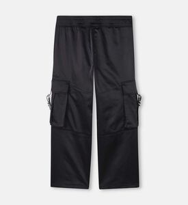 Flap Pocket Satin Trousers
