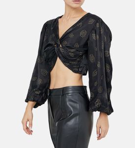 Gold Eye Detailed Blouse