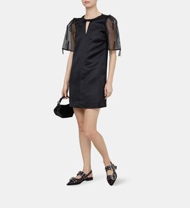 Fringed Organza Mini Dress