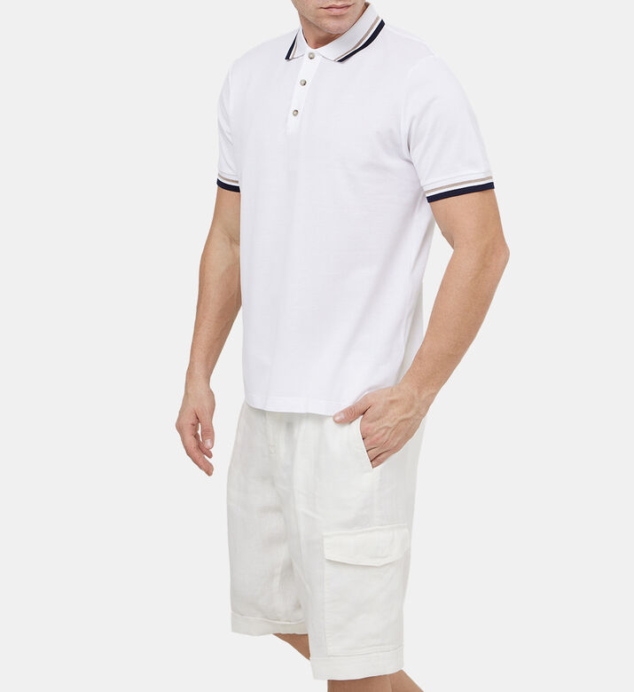 قميص بولو قطني ثلاثي الأزرار