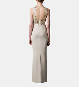 Crystal-embellished Halter Neck Dress