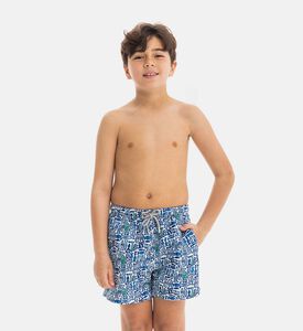 شورت سباحة قصير بطبعة السمكة مرحة