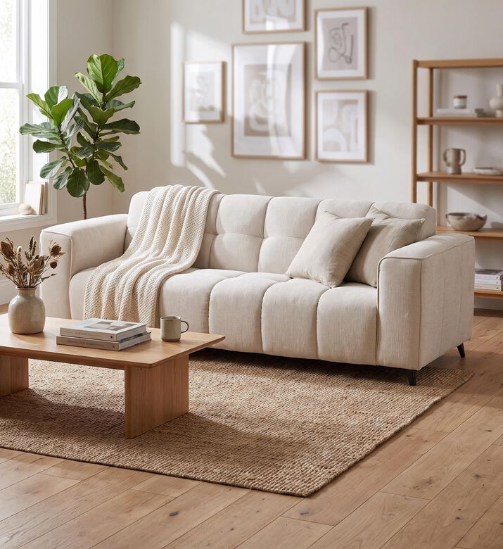 Vilmers Channel-tufted 3-seats Sofa, Packshot View