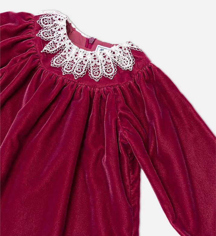 Tartine et Chocolat Velvet Lace Collar Dress, Packshot View
