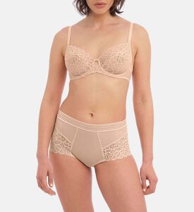 Wacoal Raffine Underwired Bra, Nude, 100, F, Model View Wacoal Raffine Underwired Bra, Nude, 100, F, Model View