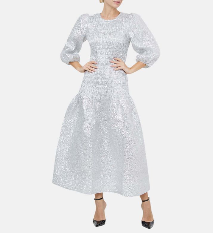 Peau D Ane Smocked Midi Dress Peau D Ane Smocked Midi Dress