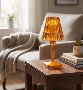 Leitmotiv Gem Geometric Table Lamp, Yellow, Packshot View
