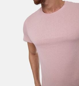 Galeries Lafayette Shishron Organic Cotton T-shirt, Light-pink, L, Model View