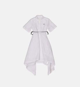 فستان بولو غير متماثل بحزام