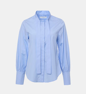 قميص قطني بأكمام طويلة ووشاح مربوط