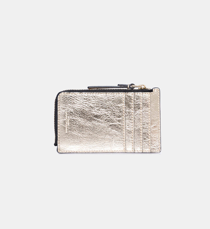 The Metallic Small Top Zip Wallet
