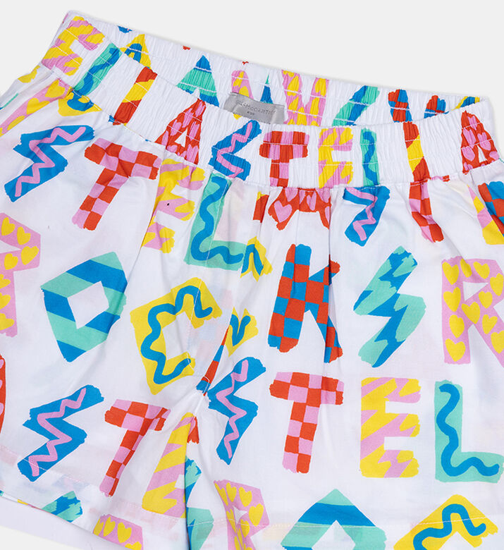 Cotton Alphabets Print Short