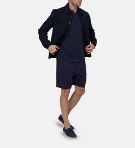 شورت أوتو كتان بقصة فضفاضة