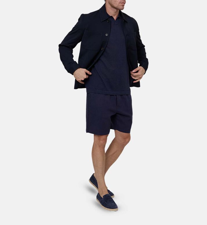 شورت أوتو كتان بقصة فضفاضة