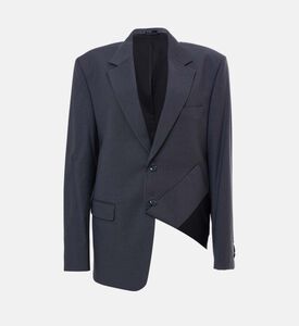 Notch Lapel Long-sleeve Blazer