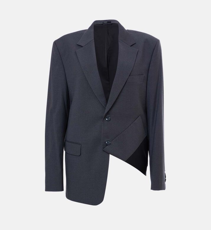 Notch Lapel Long-sleeve Blazer