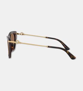 Dolce & Gabbana Square-shaped Gold Metal Acetate Sunglasses, Terracotta, Packshot View