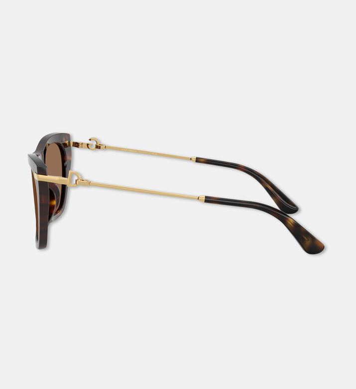 Dolce & Gabbana Square-shaped Gold Metal Acetate Sunglasses, Terracotta, Packshot View