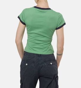 Ganni Floral-print Short-sleeve T-shirt, Model View