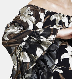 بلوزة أرديليا مطبوعة بأكتاف مكشوفة