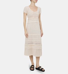 Aurore Crochet Short- Sleeve Maxi Dress