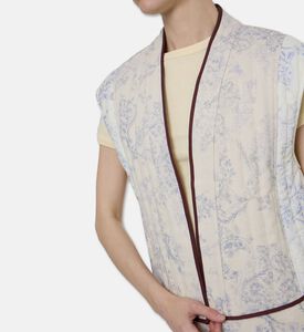 Forte-Forte All-over Floral-print Sleeveless Vest, Model View